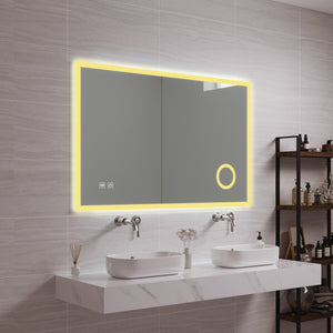 LED-koupelnové zrcadlo Scafa bílé v různých velikostech [pro.tec]
