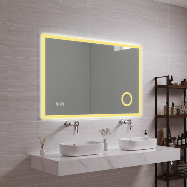 LED-koupelnové zrcadlo Scafa bílé v různých velikostech [pro.tec]