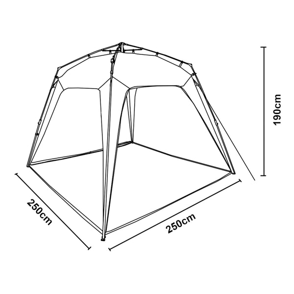 Skládací pavilon Barendrecht s LED osvětlením 2,5x2,5 metru [pro.tec]
