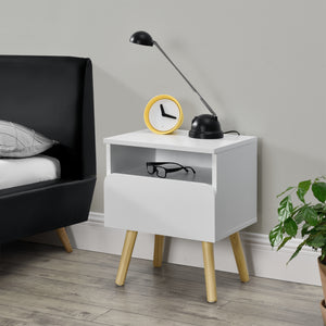 Nachttisch Dargaville 50x40x34 cm Weiß en.casa - premiumXL