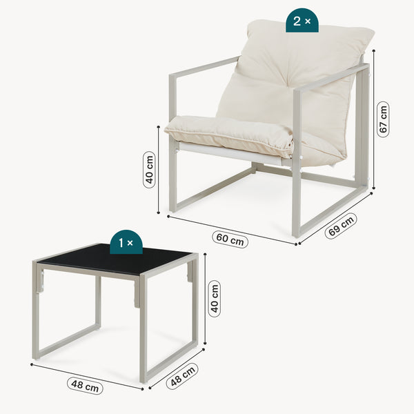 Lounge set Karg 3-dílný [casa.pro]