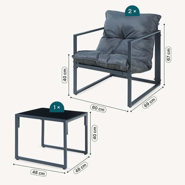 Lounge set Karg 3-dílný [casa.pro]