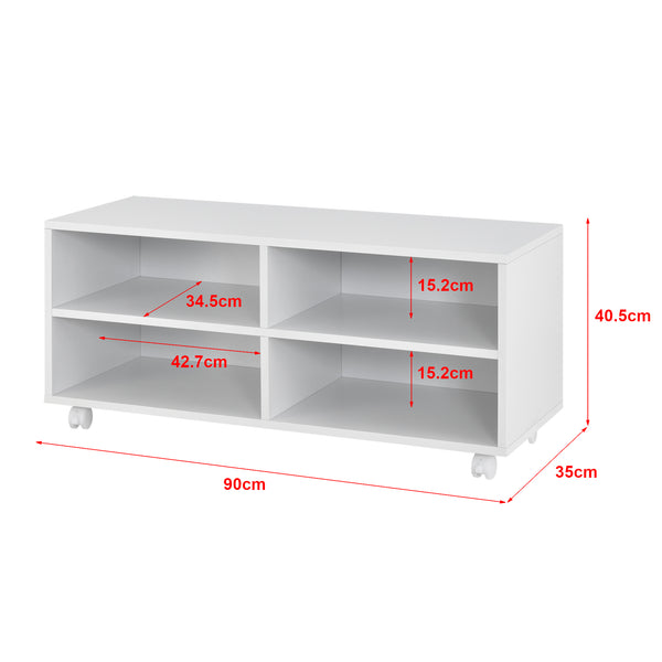 Lowboard na kolečkách Gränne 90x35x41cm v různých barvách [en.casa]