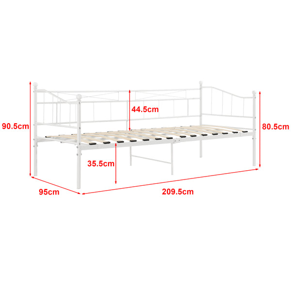 Kovová postel Arjeplog 90x200 cm do 150 kg různé barvy en.casa