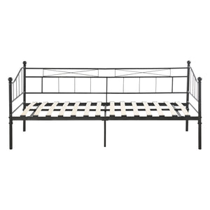Kovová postel Arjeplog 90x200cm s matrací různé barvy en.casa