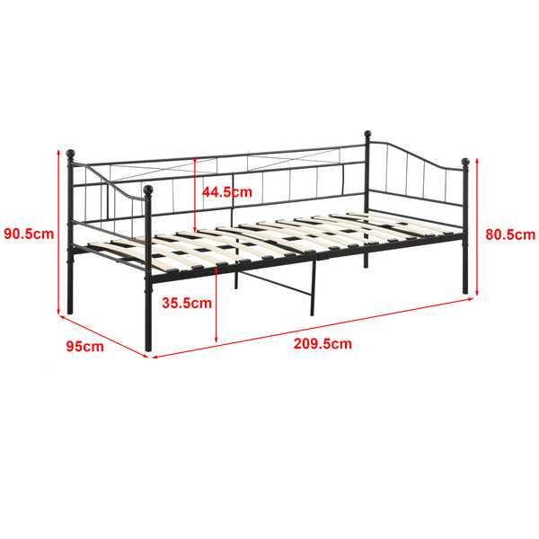 Kovová postel Arjeplog 90x200cm s matrací různé barvy en.casa