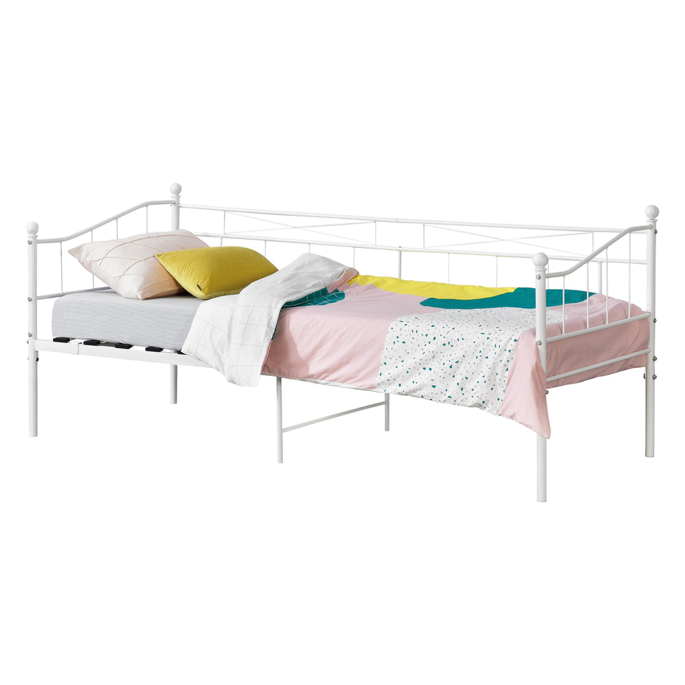Metallbett Arjeplog 90x200 cm bis 150 kg versch. Farben en.casa - premiumXL