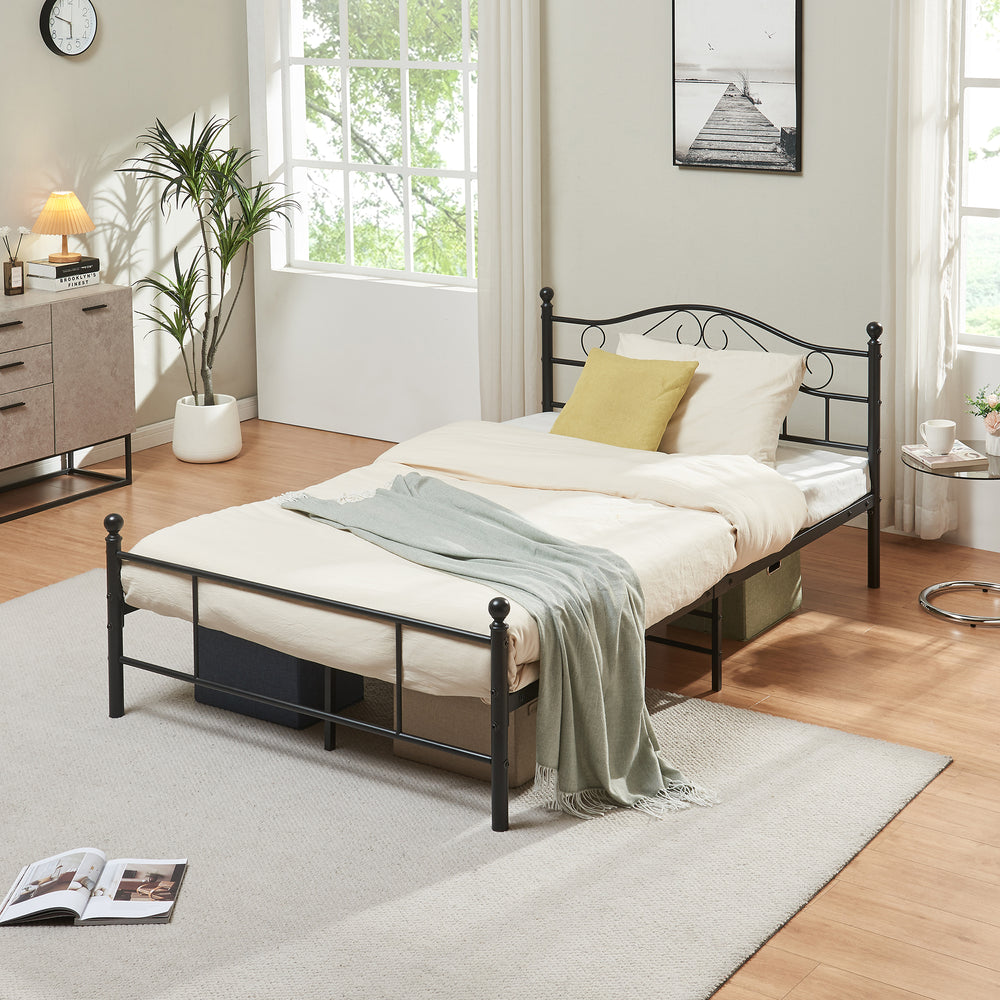 Metallbett Florenz 120x200 cm mit/ohne Kaltschaummatratze versch. Farben [en.casa] - premiumXL