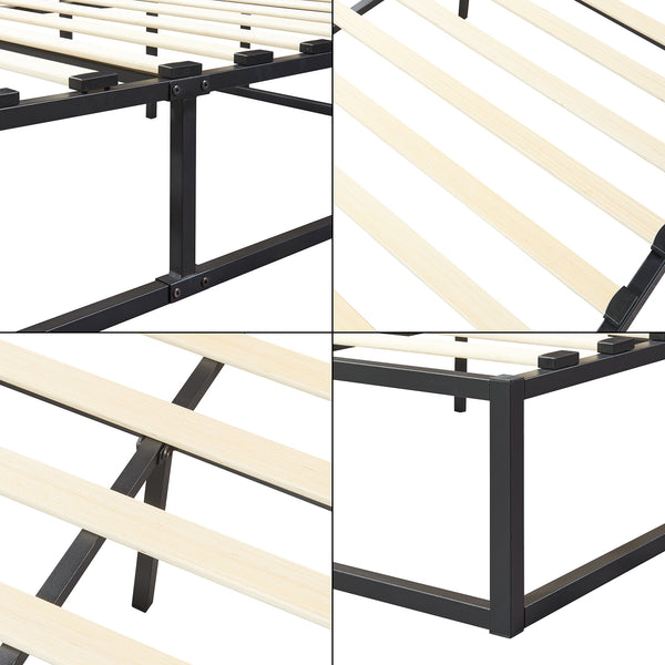 [en.casa] Kovová postel "Kreta" ABMB-095X s matrací a roštem