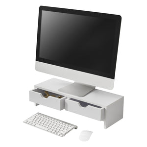 Stojan na monitor Mänttä se 2 zásuvkami 50x18x13cm v různých barvách [en.casa]