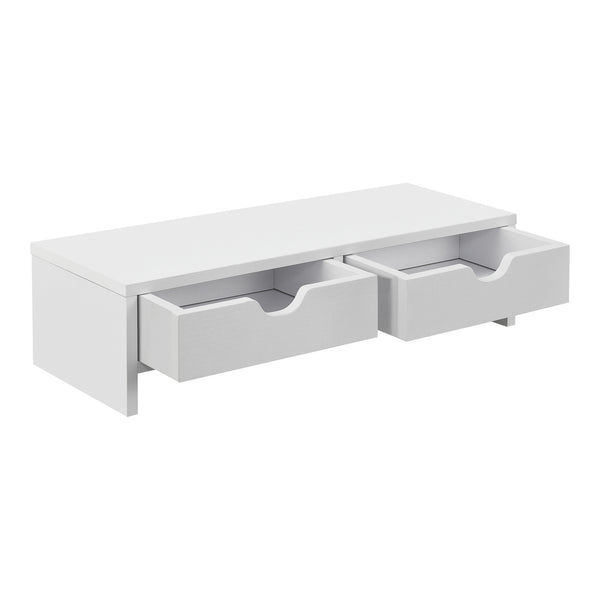 Stojan na monitor Mänttä se 2 zásuvkami 50x18x13cm v různých barvách [en.casa]