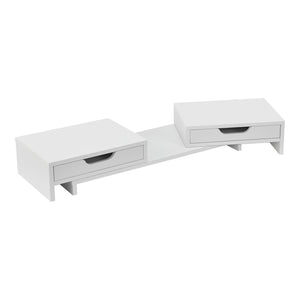 Stojan na monitor Marttila se 2 zásuvkami 60x22x11cm v různých barvách [en.casa]