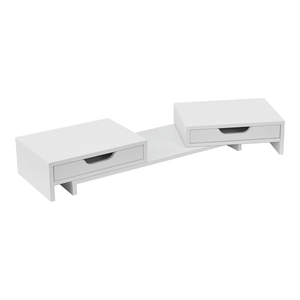 Stojan na monitor Marttila se 2 zásuvkami 60x22x11cm v různých barvách [en.casa]