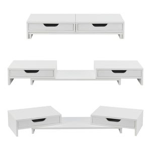 Stojan na monitor Marttila se 2 zásuvkami 60x22x11cm v různých barvách [en.casa]