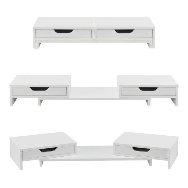 Stojan na monitor Marttila se 2 zásuvkami 60x22x11cm v různých barvách [en.casa]