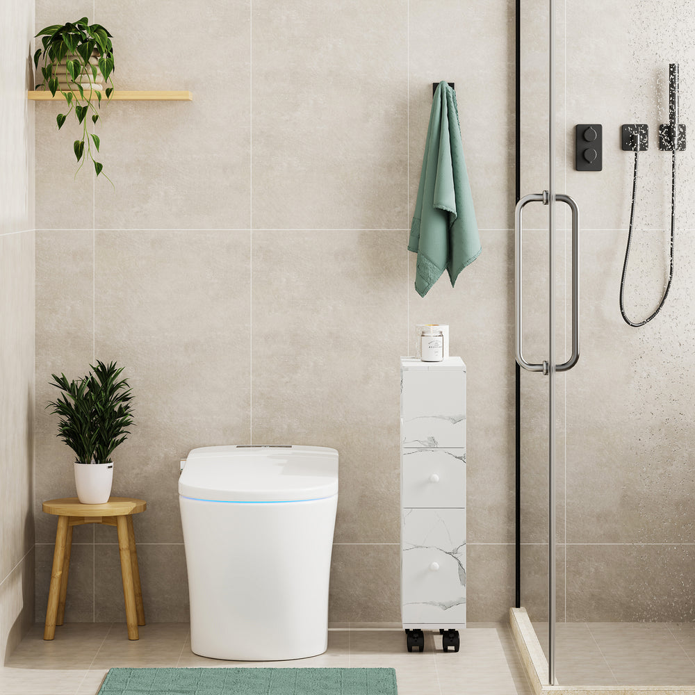 Niche skříňka na kolečkách Broreynna 66x15x33 cm [en.casa]