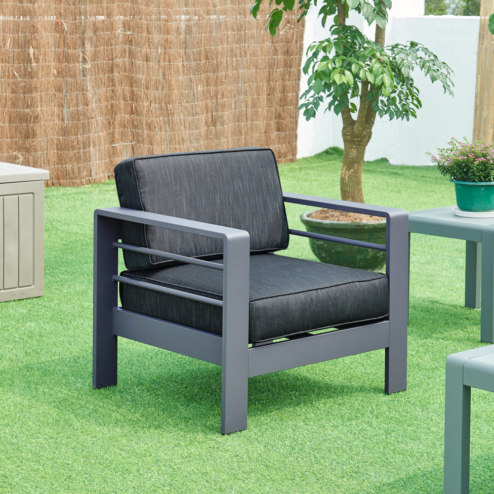 Outdoor - Sessel Avise Aluminium Dunkelgrau [casa.pro] - premiumXL