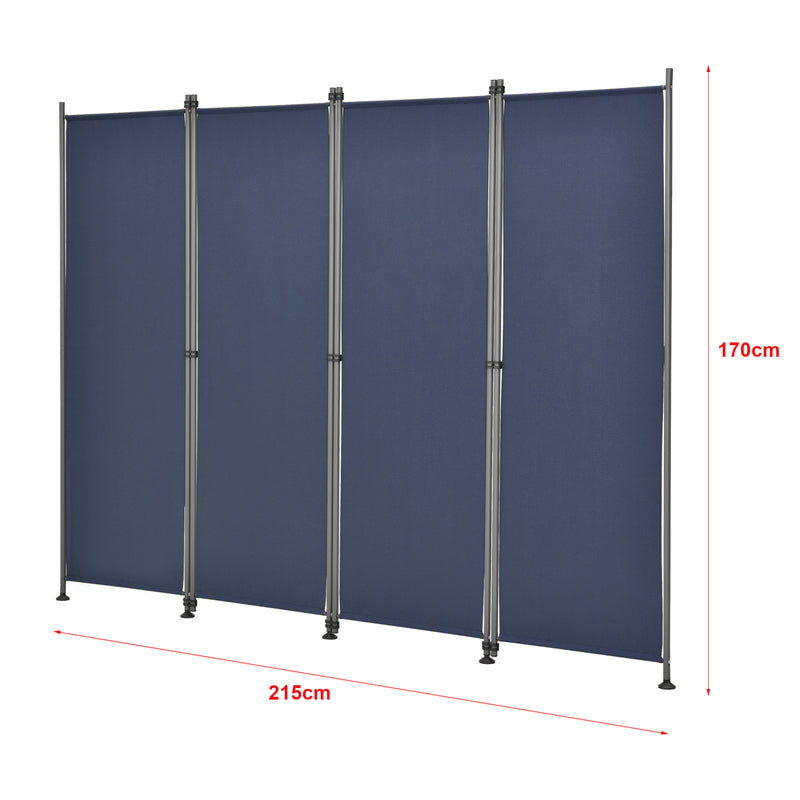 Maßskizze Přepážka Modica Outdoor 170x215 cm čtyřdílná v různých barvách pro.tec
