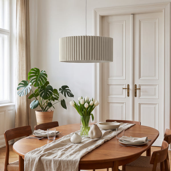 Závěsná lampa Kupimi Ø45 cm Béžová [lux.pro]