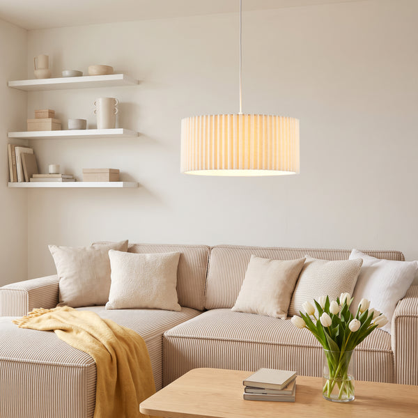 Závěsná lampa Kupimi Ø45 cm Béžová [lux.pro]