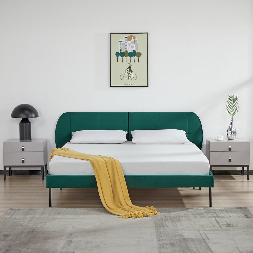 Čalouněná postel Porvoo [en.casa]