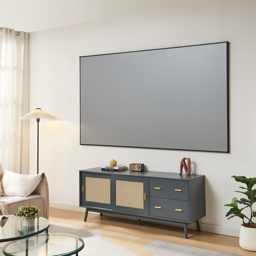Projekční plátno Väkhoga 16:9 závěsné na zeď [en.casa]