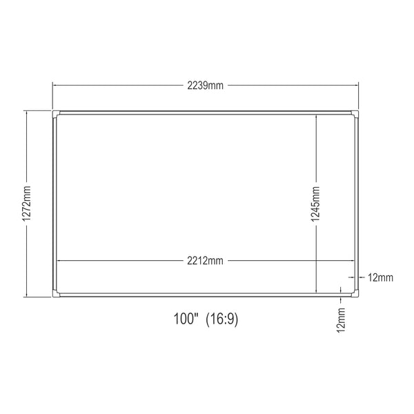 Projekční plátno Väkhoga 16:9 závěsné na zeď [en.casa]