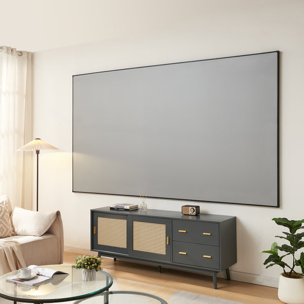 Projekční plátno Väkhoga 16:9 závěsné na zeď [en.casa]
