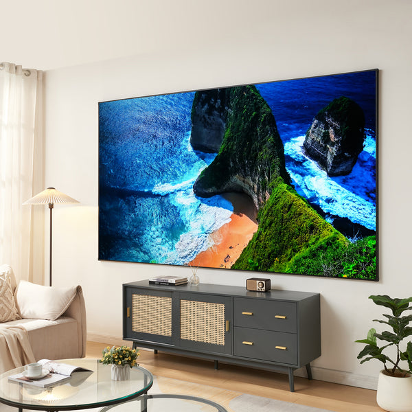 Projekční plátno Väkhoga 16:9 závěsné na zeď [en.casa]