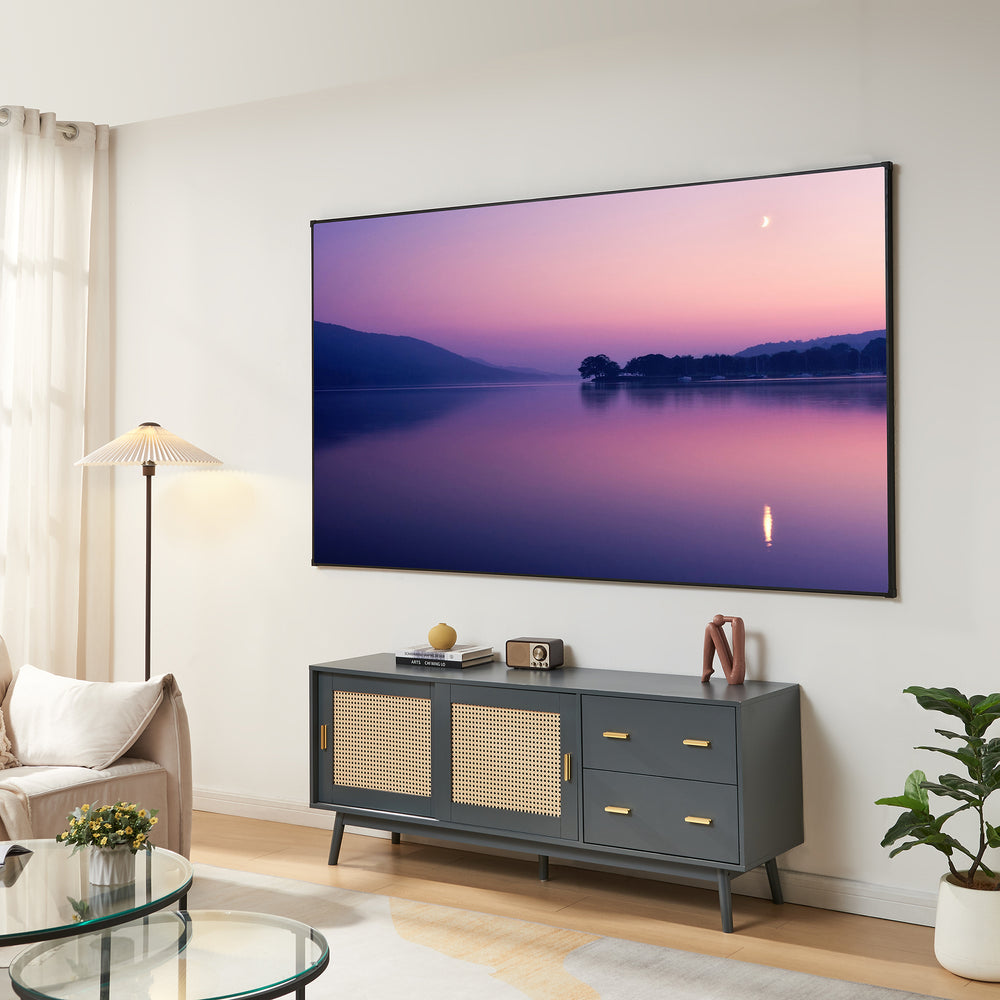 Projekční plátno Väkhoga 16:9 závěsné na zeď [en.casa]
