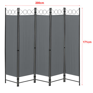 Paravan Saragossa 5dílný 200x171 cm různé barvy en.casa