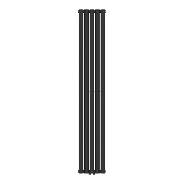 Designový trubkový radiátor Nore černý 180x30cm dvojitá vrstva 1122W [neu.haus]