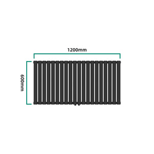 Designový trubkový radiátor Nore černý 60x120cm jednovrstvý 857W [neu.haus]