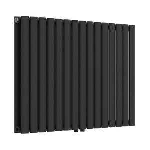 Designový trubkový radiátor Nore černý 60x90cm dvojitý 1180W [neu.haus]