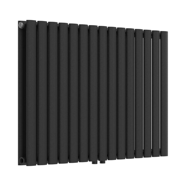 Designový trubkový radiátor Nore černý 60x90cm dvojitý 1180W [neu.haus]