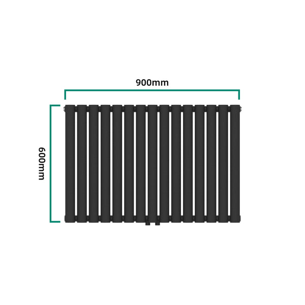Design radiátor Nore černý 60x90cm jednovrstvý 653W [neu.haus]