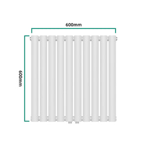 Design radiátor Nore bílý 60x60cm jednovrstvý 449W [neu.haus]
