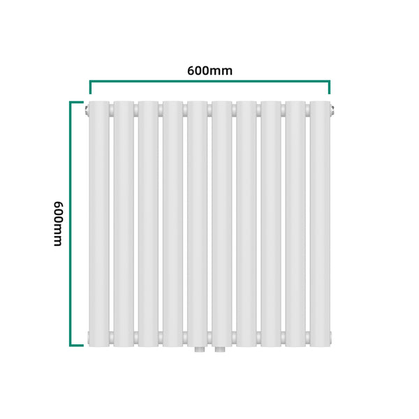 Design radiátor Nore bílý 60x60cm jednovrstvý 449W [neu.haus]