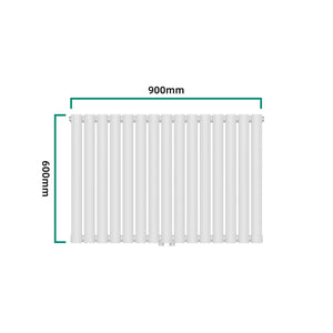 Design radiátor Nore bílý 60x90cm jednovrstvý 653W [neu.haus]