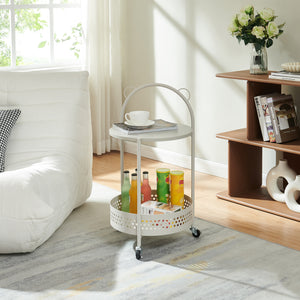 Servírovací vozík Jässaatka ocel 76x40 cm šedý [en.casa]