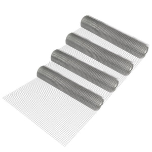 Maschendrahtzaun 1x25 m/Rolle Stahl verzinkt Grau pro.tec - premiumXL