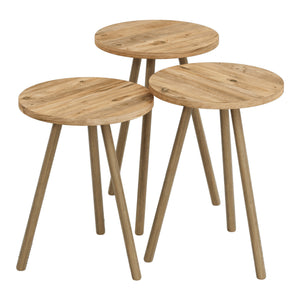 Konferenční stolek Hjørring v sadě po 3 kusech Kulatý 49 x Ø34 cm různé barvy [en.casa]