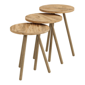 Konferenční stolek Hjørring v sadě po 3 kusech Kulatý 49 x Ø34 cm různé barvy [en.casa]
