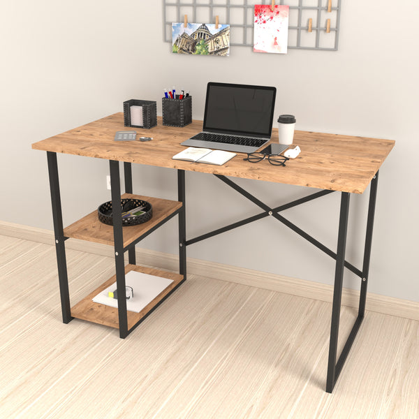 Psací stůl Nittedal s regálem 120x60x75cm v různých barvách [en.casa]