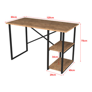 Psací stůl Nittedal s regálem 120x60x75cm v různých barvách [en.casa]
