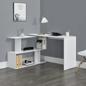 [en.casa] Psací stůl ARENDAL ABNW-620x 76,5x120x50 cm s poličkami