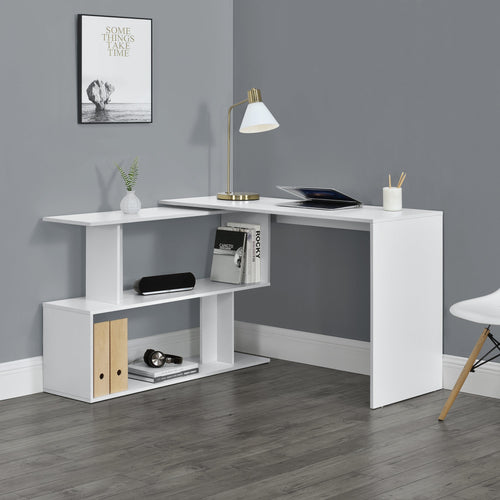 [en.casa] Psací stůl ARENDAL ABNW-620x 76,5x120x50 cm s poličkami