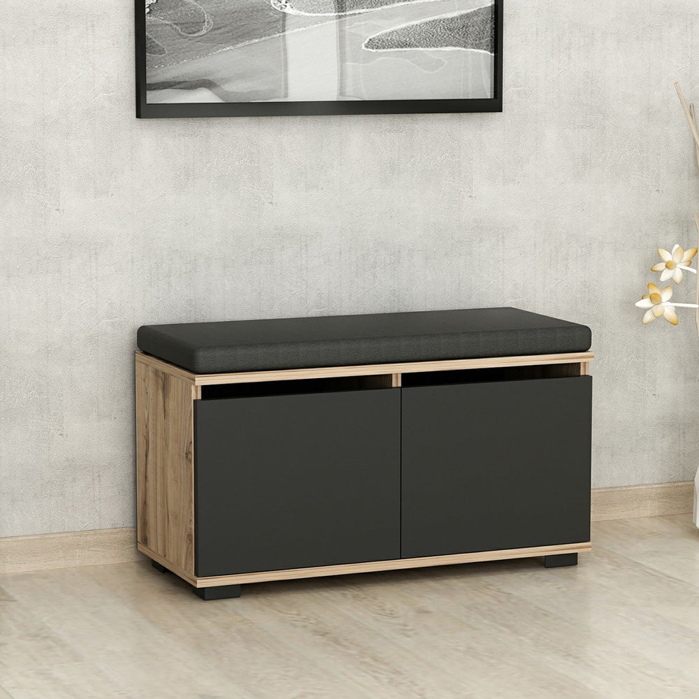 Schuhbank Brande mit 4 Ablagefächern 42x80x35cm in versch. Farben [en.casa] - premiumXL