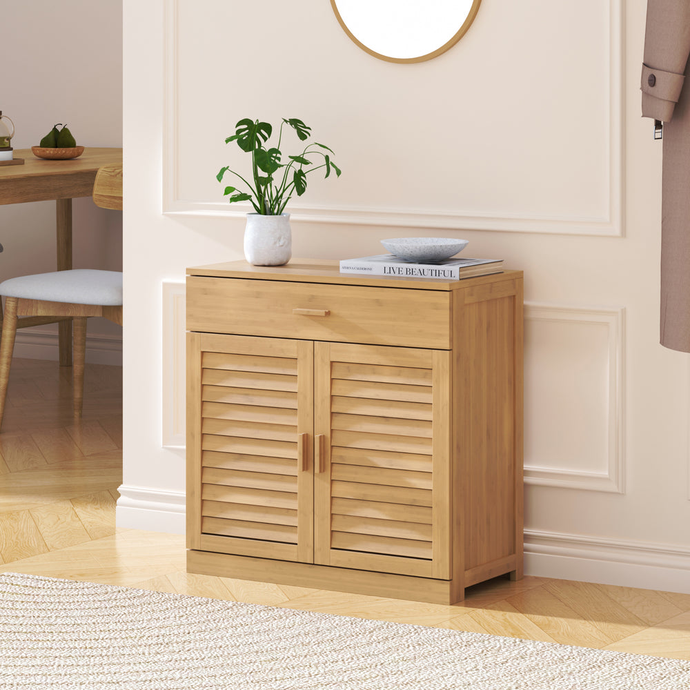 Botník Aarela 67x66x34 cm bambus [en.casa]