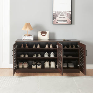 Botník Løten 125x36x62 cm Wenge [en.casa]